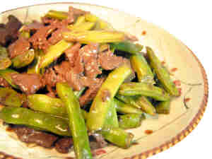 干煸牛肉四季豆